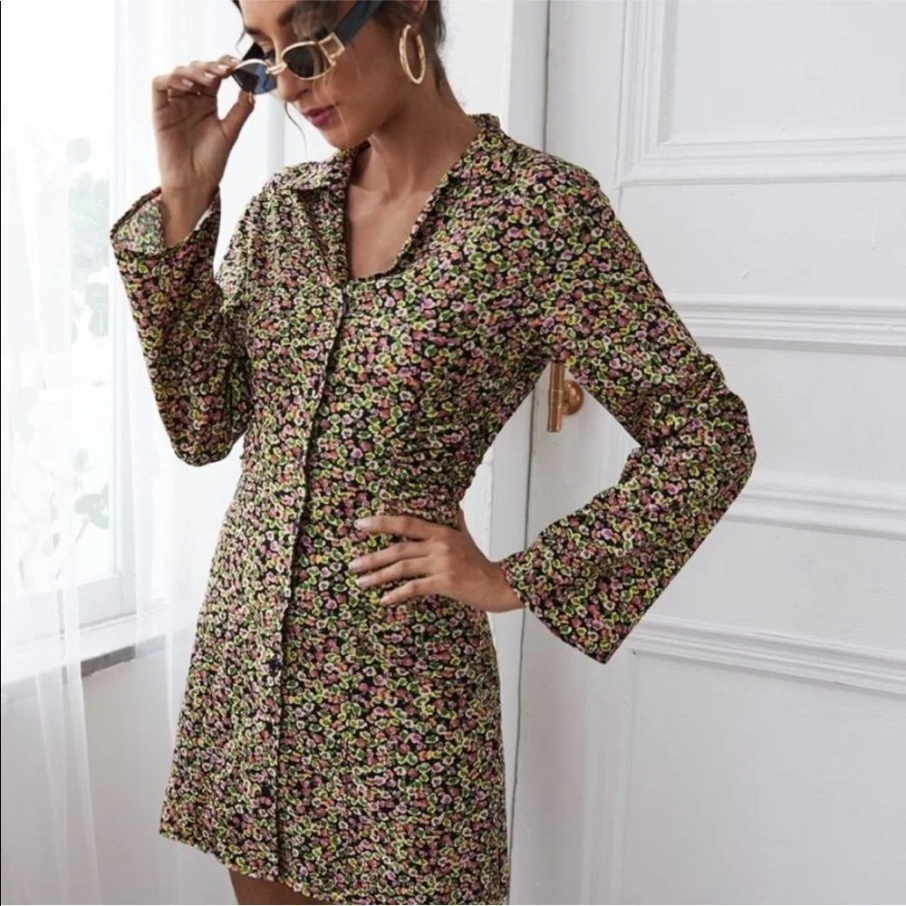 Zara Liberty Floral Printed Mini Dress | Boho Y2K 90s Retro - Picture 2 of 15